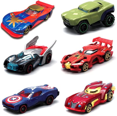 6-delige Mini Auto Set voor Kinderen, Raceauto's, Speelgoedvoertuigen voor Jongens en Meisjes van 3-12 Jaar