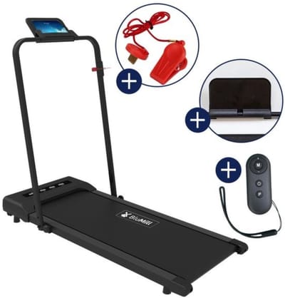 BluMill Loopband Inklapbaar – 1-10km/u- Wandelband - Met Scherm en Afstandsbediening – Inc. Tablethouder en Fitness App – Ideaal voor onder sta bureau -Treadmill