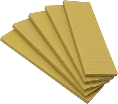 Kunststof Platte Shims - Beglazingsverpakkers Vulplaten - Kozijnen Plaatsen - 4 mm Dik - 40 x 100 mm - Geel