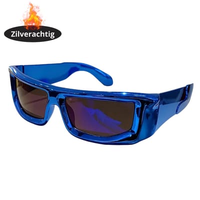 Bovista - Festival Bril - Rave - Space - Techno - Freaky Glasses - Heren - Dames - Zonnebril - Blauw