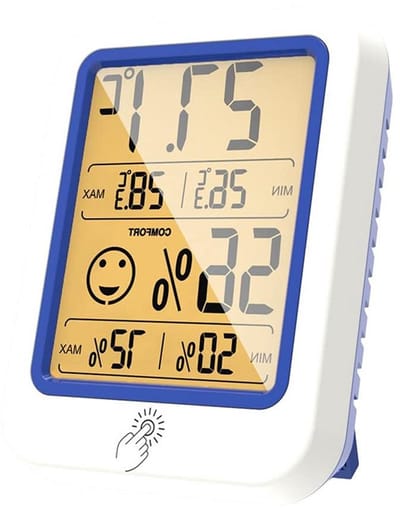 Digitale Thermometer Hygrometer - Temperatuur Vochtigheid Meter - Binnenklimaat Monitoren - Groot LCD Display
