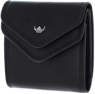 Golden Head Leren portemonnee Polo Damen-Minischeintasche 1005 Schwarz zwart