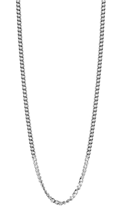 AKZENT Akzent uniseks ketting "Pauli" van 925 Sterlingzilver, rhodiumgeplateerd, duurzaam, 40 - 60cm