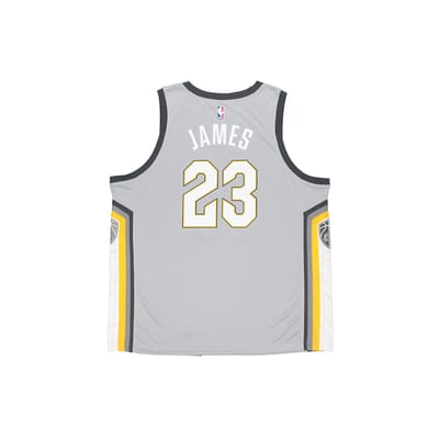 Nike NBA Swingman Jersey City Edition - Cavaliers LeBron James #23 Heren Jersey Grijs 912087-007 M white