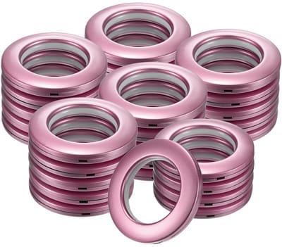 Dailygoods - M METERXITY 25-Pack gordijnogen, 1-9/16" binnendiameter plastic gordijnringen clip oogringen nanoschaal geluidsarme Romeinse ring voor ramen/stof, huisgordijnen gordijnogen [mat paars]