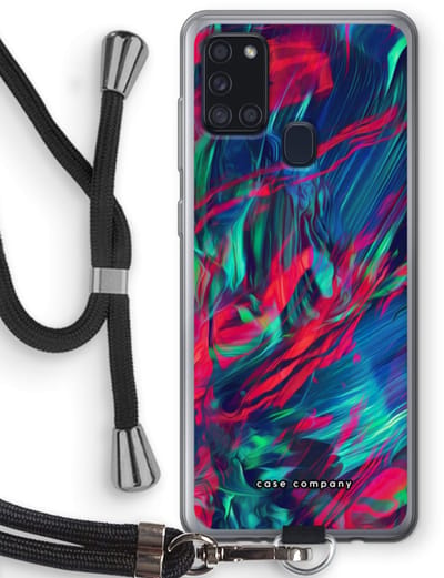 Case Company® - Hoesje met koord geschikt voor Samsung Galaxy A21s hoesje met Koord - Pilgrims Of The Sea - Telefoonhoesje met Zwart Koord - Bescherming aan alle Kanten en Over de Schermrand