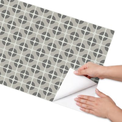 Coloray Meubel Wrap Folie - Grijs Meubelfolie - 50x100 cm - Wrapfolie Keuken Geometrisch patroon - Decoratiefolie - Geometrische Meubelfolie - Meubel Wrap Folie - Woonkamer decoratie - Achtergronden en patronen