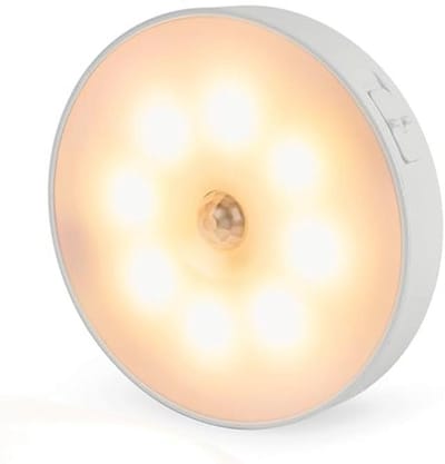 LED Ronde Kastverlichting met Bewegingssensor - Draadloze USB-C Oplaadbare Nachverlichting - Warm Wit 3000K