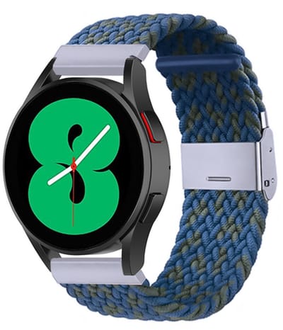By Qubix - geschikt voor Huawei Watch GT 6 / GT 7 - 41mm - Braided nylon bandje - Blauw / groen gemêleerd