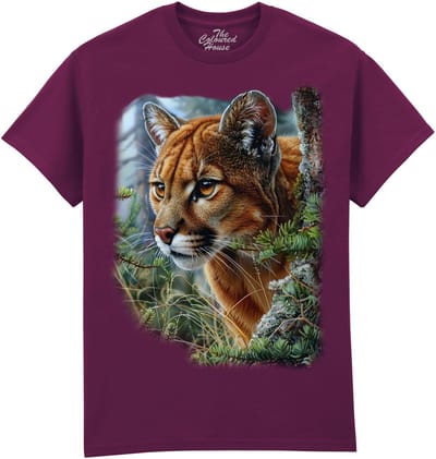 Puma Bergleeuw Mountain Lion Portrait The Coloured House T-shirt M