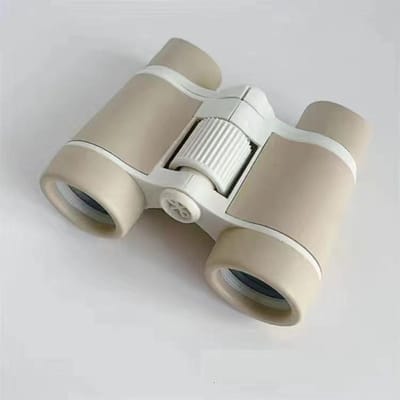Nieuw Korea Ins Kinderen Buiten Oogbescherming Kleur Telescoop 4*30 HD Hoge Kracht Rubber Verrekijker beige