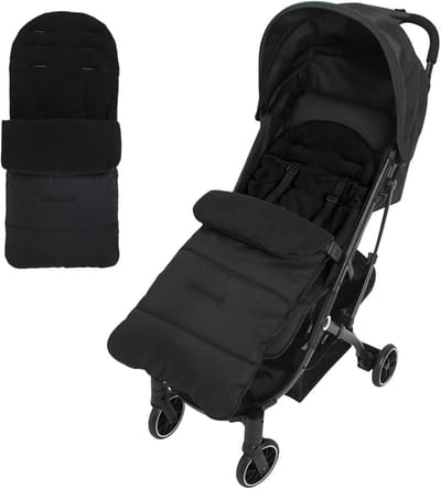 Voetenzak Baby - Kinderwagen Zak - Warm Blijven - Waterdicht Oxford Stof - 80 cm - Zwart