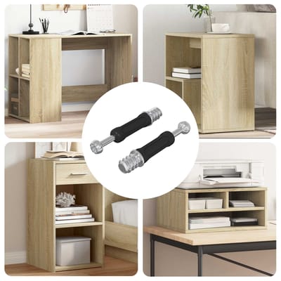 vidaXL - Cam - Slot - Schroef - 2 - st - Zilver - en - Zwart - M6 - x - 40 - mm - Metaal