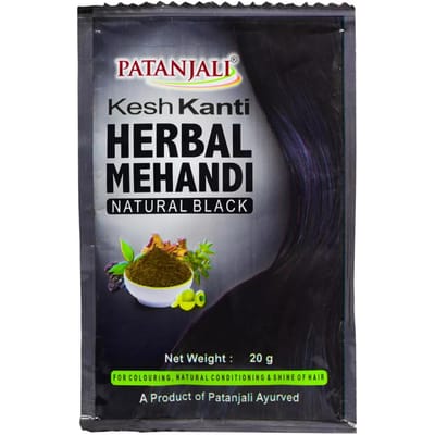 Kesh Kanti: Natuurlijke zwarte henna (20 gr), Kesh Kanti Herbal Mehandi Zwart, Patanjali 3.078125 gray