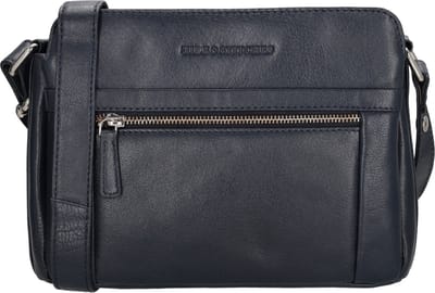 Hide & Stitches Mississippi Schoudertas - 100% Leer - Blauw