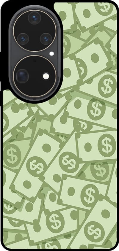 Smartphonica Telefoonhoesje Geschikt voor Huawei P50 Pro met Geld Opdruk - TPU Backcover Case With Money Design geschikt voor Huawei P50 Pro