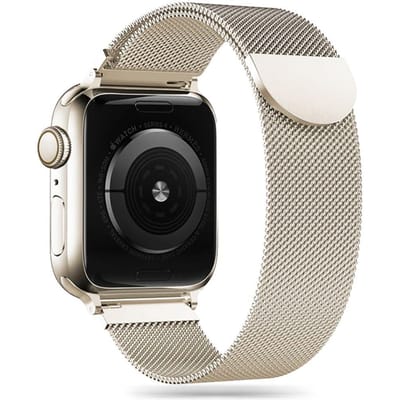 Tech-Protect Milanese band Apple Watch 6 / 7 / 8 / 9 / 10 / Se (40 / 41 / 42 Mm) Sterrenlicht brown