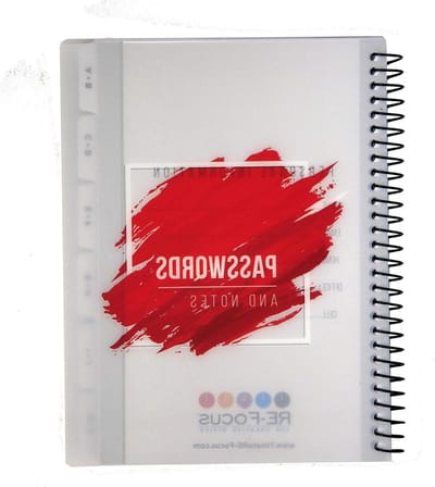Wachtwoordboekje Mini - Adresboekje Wachtwoorden - Wachtwoorden Onthouden - Alfabetische Tabs - 17.78 x 13.97 cm - Rood