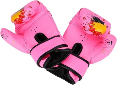 Bokshandschoenen Kinderen - Vechtsport Handschoenen - Training Sparring - Ademend PU Leer - 24 x 14 cm - Roze