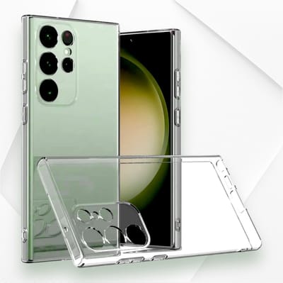 AziLine Silicone Case Geschikt voor Samsung Galaxy S23 Ultra - AziLine Transparante Bescherming Hoesje voor S23 Ultra - Premium Zachte Silicon Hoesje geschikt voor Samsung Galaxy S23 Ultra