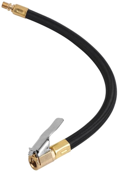 Dailygoods - Bandenpomp Verlengslang, 32cm Bandenpomp Slang Clip-on Bandenpomp Klem Adapter Bandenpomp Slang Klem voor Snelle Oppomping voor Auto Motorfiets Fiets Onderhoud