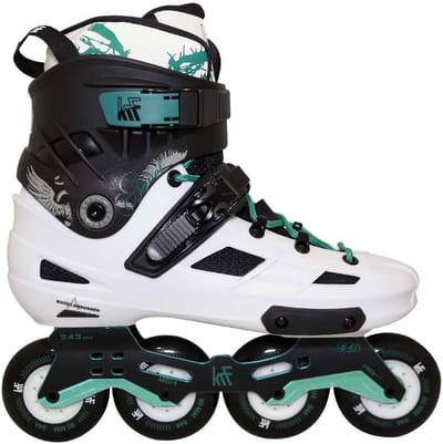 Skeelers Volwassenen Unisex - Inline Skates - Freeskate Specialiteit - Schokabsorberend Systeem - 80mm Wielen - Wit Groen