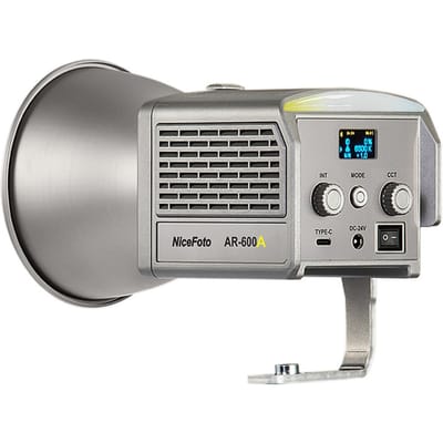 NiceFoto AR-600A Tweekleurig Draagbaar LED Videolicht 50W Fotografie Invullicht 2700K-6500K COB AR-600A