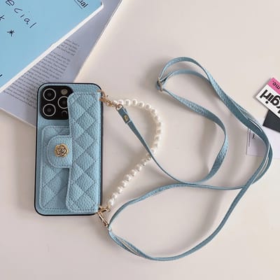 Crossbody Parel Polsband Telefoonhoesje voor IPhone 12 Mini 16 Plus 15 14 13 11 Pro Max XR XS Portemonnee met Kaarthouder Leren Hoes For iPhone 15Pro Max