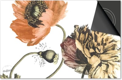 Inductie beschermer 60x60 - afdekplaat inductie mat - Dietrix Kookplaat beschermer - Exclusief - Botanical - Bloemen divers