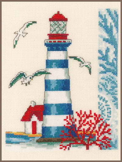 Vervaco - Telpakket kit - Vuurtoren - PN-0173175 - Borduren - Borduurpakket - Borduurpakket volwassenen