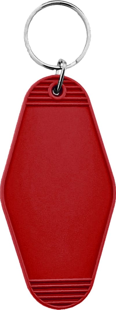 CombiCraft Blanco Hunter hotel sleutelhanger 45x88mm rood - 5 stuks