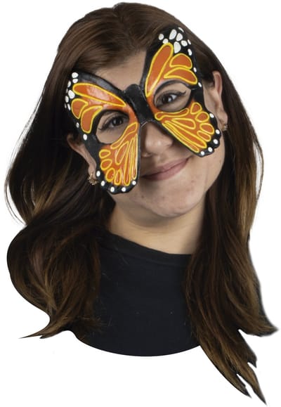 Partychimp Vlinder Masker Carnaval Half Masker voor bij Carnaval Kostuum Volwassenen Halloween - Latex - One size