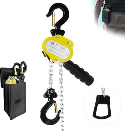 1000 LB Handmatige Hendel Ketting Hijstoestel Mini Puller 1/2 Ton Capaciteit Draagbare Ketting Kom Langs 10 Voeten Lift G80 Ketting Ratchet Hendel Hijstoestel Met Haak