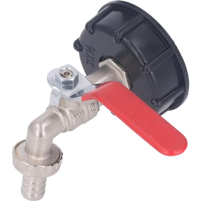 Adaptateur pour conteneur IBC 1 2in Vanne en laiton étanche Filetage grossier pour réservoir d'eau de 275-330 gallons Raccord connecteur pour tuyau d'arrosage