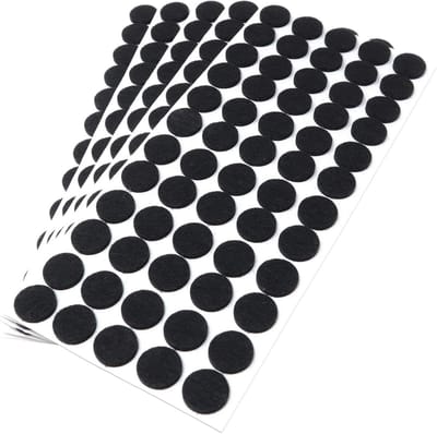300x Zelfklevende Viltglijders Rond Zwart Ø20mm - Meubelglijders voor Krassen Beschermen op Laminaat, Hout en Tegels