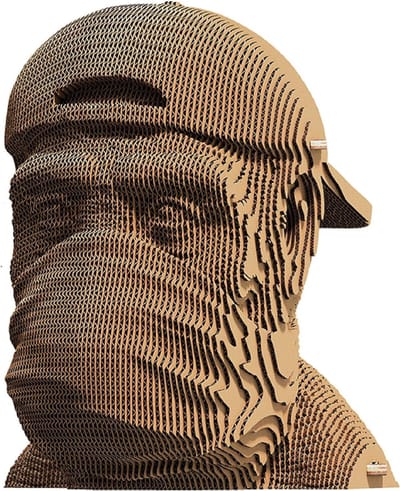 3D-puzzelset – aap – hoort niets – 3D-puzzel van karton – karton verandert in een figuur in reliëf – 100 stukjes Cardboard 3D Jigsaw puzzel (Speak NO Evil)