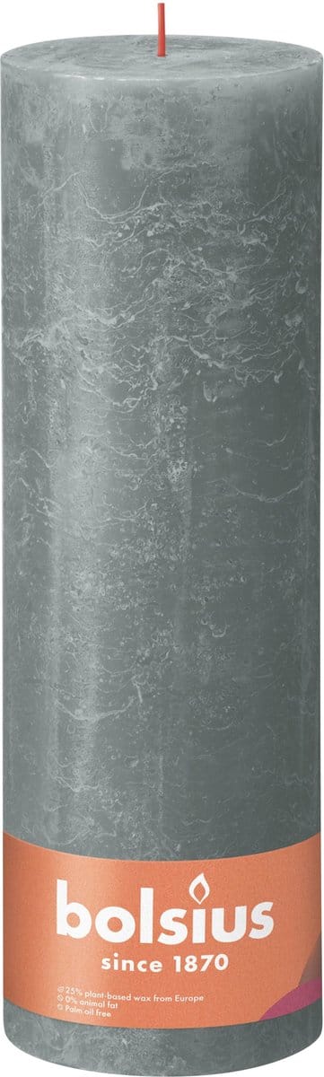 Bolsius Stompkaars Eucalyptus Green Ø100 mm - Hoogte 30 cm - Grijs/Groen - 200 Branduren
