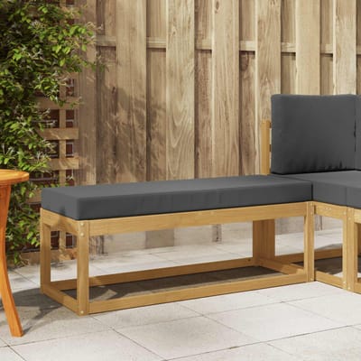 vidaXL - Buitenstoel - Bank - Massief - Acacia - Hout - Wit