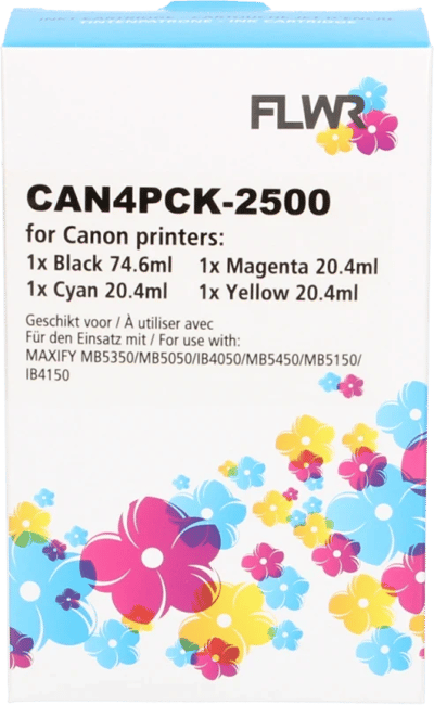 FLWR - Cartridges / Canon PGI-2500XL Multipack / zwart en kleur / Geschikt voor Canon