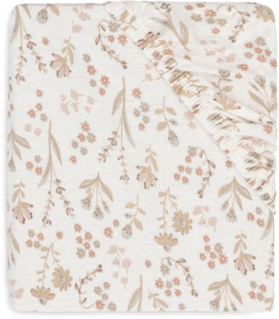 Jollein Baby - Hoeslaken Jersey 70/75x140/150cm - Ledikant Babybed - Zacht Katoen - Bloomy