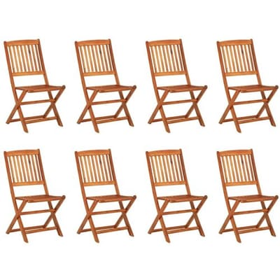 vidaXL - 9-delige - Tuinset - 220x90x75 - cm - massief - acaciahout
