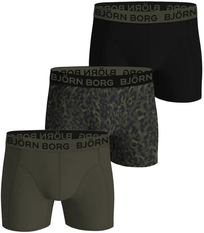 Bjorn Borg boxershorts 3-Pack jongens onderbroeken - Cotton Stretch - Katoenen jongens onderbroeken - 128 - Groen