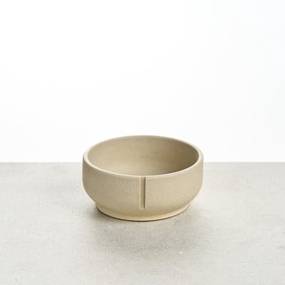 PINO Sandstone Hondenvoerbak Classic Feeder (hondenkom) - Beige (Owl Greige) - Small ⌀14cm - 500ml
