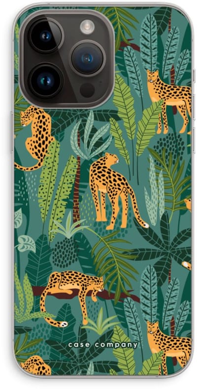 Case Company® - Hoesje geschikt voor iPhone 14 Pro Max hoesje - Luipaard 2 - Soft Cover Telefoonhoesje - Bescherming aan alle Kanten en Schermrand