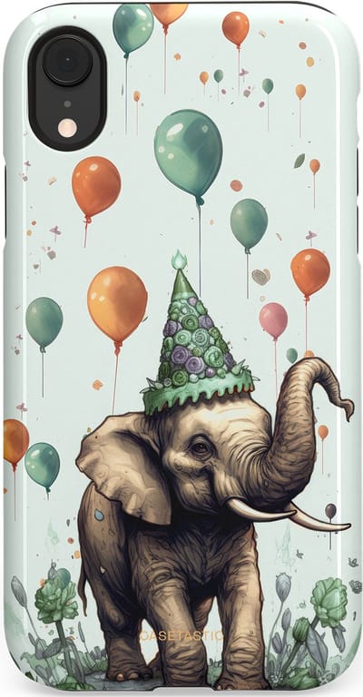 Casetastic Hoesje Geschikt voor Apple iPhone Xr - Stijlvolle Beschermende Duo-layer Case - Ballolifant