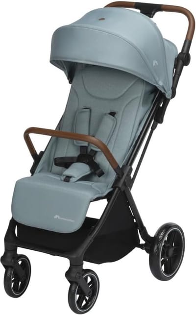 Compacte Opvouwbare Kinderwagen voor 0-4 Jaar, Automatische Vouwfunctie en Ingebouwde Vering, Flat Reclining