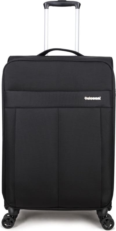 Decent D-UPRIGHT Middelmaat koffer 66x40x27 – Reiskoffer met wielen - Lichtgewicht koffer – Reiskoffer midden - Veilig TSA Cijferslot – Spinner uitbreidbaar trolley - Zwart