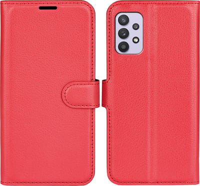 MobyDefend Hoesje - Geschikt voor Samsung Galaxy A53 - Kunstleren Wallet Book Case (Sluiting Voorkant) - Rood