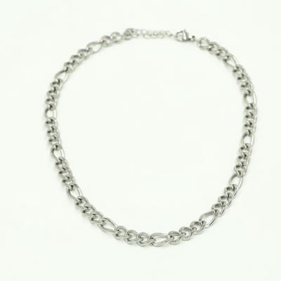 ketting - schakel - rvs - zilver - 43 cm - cadeau tip