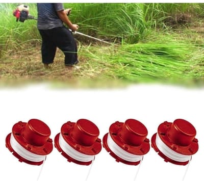 Grasmaaier Spoelen - Trimmer Spoelen - Tuin Onderhoud - Gereedschapsloze Vervanging - 4 Stuks - Zwart